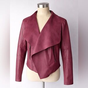 BAGATELLE Collection Women’s Faux Leather Burgundy Jacket Large